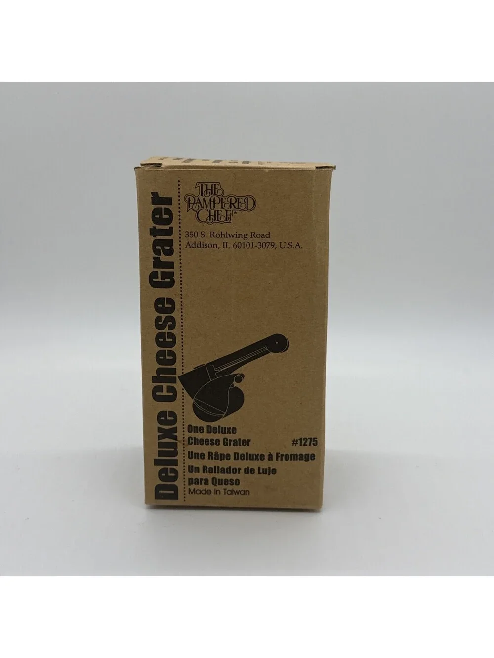 PAMPERED CHEF DELUXE CHEESE GRATER HANDHELD ROTARY EASY CLEAN 2 BLADES #1275